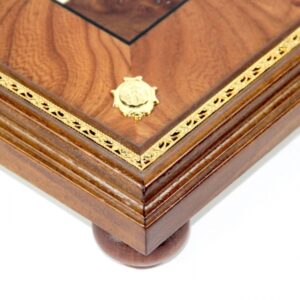 Jeu d'Échecs Lansquenet - Échiquier en Bois de Bruyère et Bois d'Orme & Pièces en métal