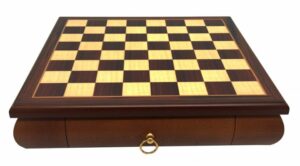Jeu d'Échecs Flowered en bois et métal