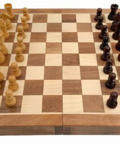 Jeu d'Échecs de voyage magnétique - Échiquier en bois & Pièces d'échecs en bois