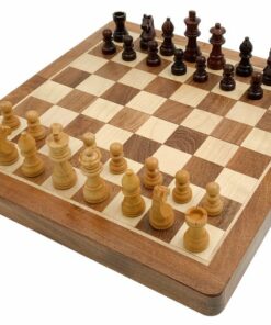 Jeu d'Échecs de voyage magnétique - Échiquier en bois & Pièces d'échecs en bois