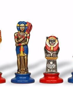 Jeu d'Echecs en Métal Peint à la Main "Égypte"