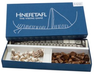Jeu Viking - Hnefatafl - Pièces en résine & Surface de jeu en Lin