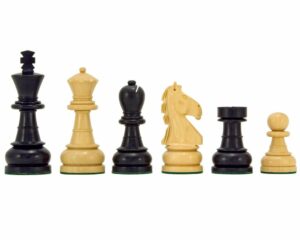 Jeu d'Échecs en Bois de Buis et Bois de Buis ébonisé séries Emerald