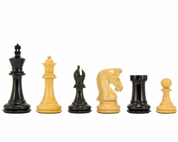 Jeu d'Échecs série Canterbury Knight de Luxe en Bois d'Ébène et Bois de Buis