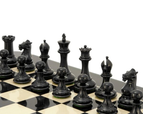 Jeu d'échecs Staunton en Bois de Buis & Bois de Buis Ebonisé séries Sovereign
