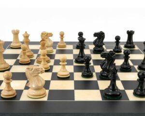 Jeu d'échecs Staunton en Bois de Buis et Ébène séries Highgrove