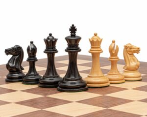 Jeu d'Échecs Rochester en Bois de Buis et d'Ébène