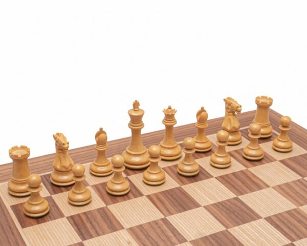 Jeu d'Échecs traditionnel Windsor - Échiquier en bois de Rose et Noyer & Pièces en Bois de Buis et Érable