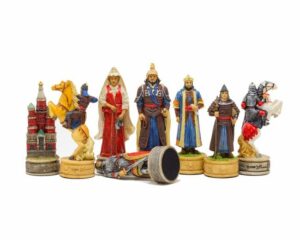 Jeu d'Echecs en Résine "Russes vs Mongoles"