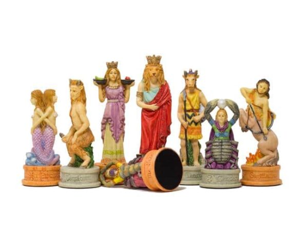 Jeu d'Echecs en Résine "Signes du Zodiaque"