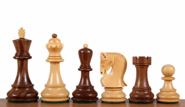 Jeu d'échec & Echiquier Zagreb Acacia / Boxwood Chess Morceaux 3