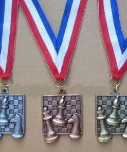 Jeu d'échec & Echiquier Prix ​​des échecs - Médaille carrée Bronze