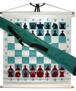 Jeu d'échec & Echiquier Ensemble d'échecs de démonstration à rouleau à fentes 27 "(68 cm) - planche + morceaux + sac