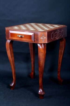 338-1-Plateau-échecs-pliant-plastique-marron-blanc